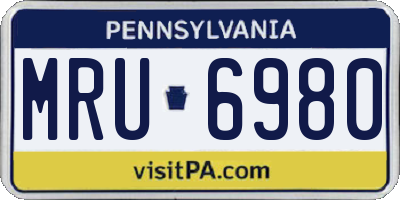 PA license plate MRU6980