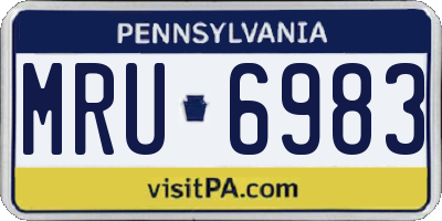 PA license plate MRU6983