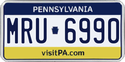 PA license plate MRU6990