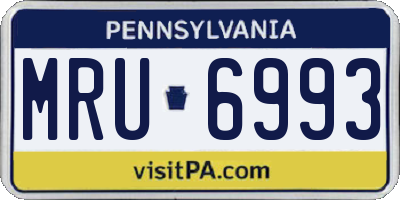 PA license plate MRU6993