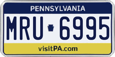 PA license plate MRU6995