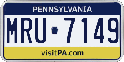 PA license plate MRU7149