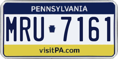 PA license plate MRU7161