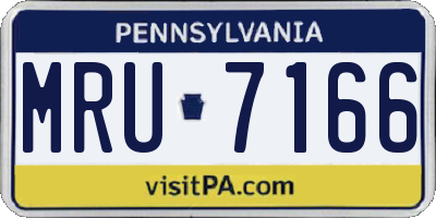 PA license plate MRU7166