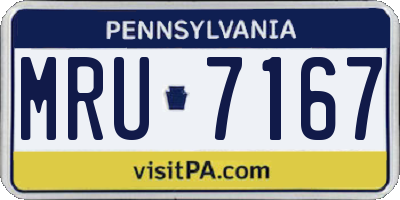 PA license plate MRU7167