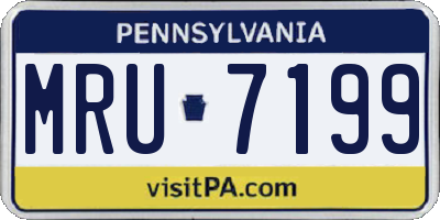 PA license plate MRU7199