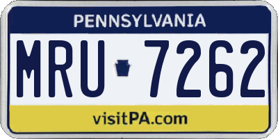 PA license plate MRU7262