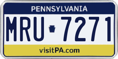 PA license plate MRU7271