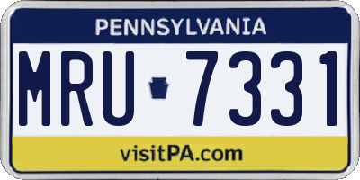 PA license plate MRU7331