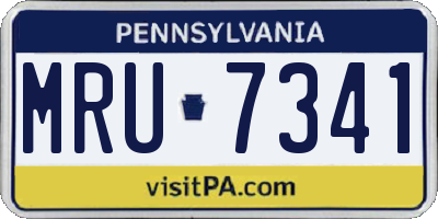 PA license plate MRU7341