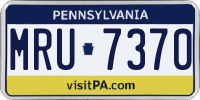 PA license plate MRU7370