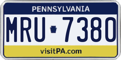 PA license plate MRU7380