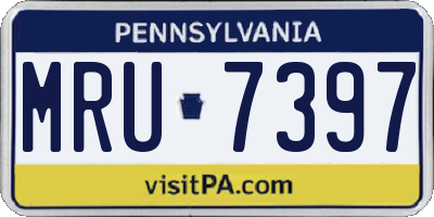 PA license plate MRU7397
