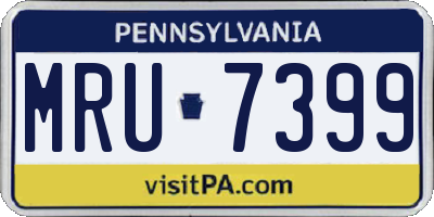 PA license plate MRU7399