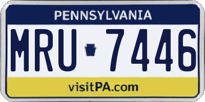 PA license plate MRU7446