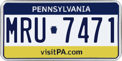 PA license plate MRU7471