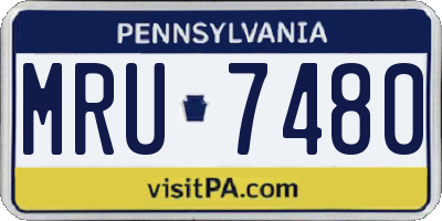 PA license plate MRU7480