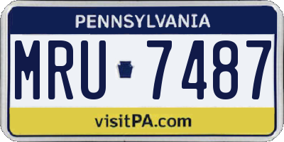 PA license plate MRU7487
