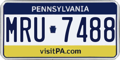 PA license plate MRU7488