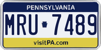 PA license plate MRU7489