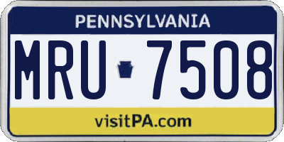 PA license plate MRU7508