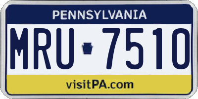 PA license plate MRU7510