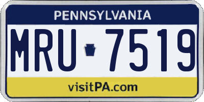 PA license plate MRU7519