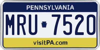 PA license plate MRU7520