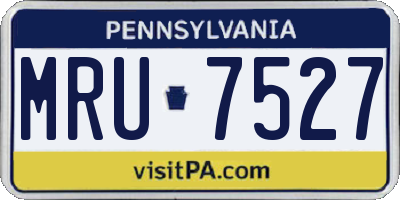 PA license plate MRU7527
