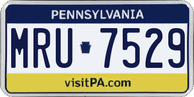 PA license plate MRU7529