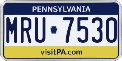 PA license plate MRU7530
