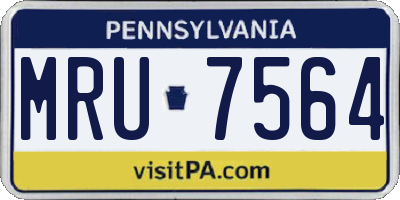 PA license plate MRU7564