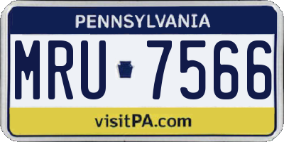 PA license plate MRU7566