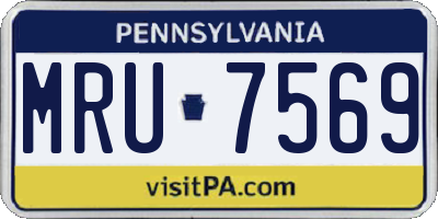 PA license plate MRU7569