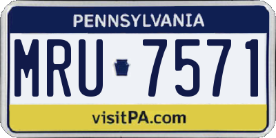PA license plate MRU7571