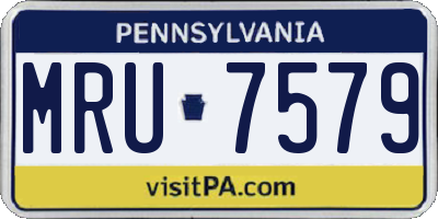 PA license plate MRU7579