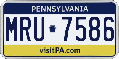 PA license plate MRU7586