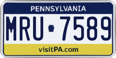 PA license plate MRU7589