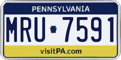 PA license plate MRU7591