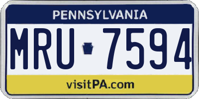 PA license plate MRU7594