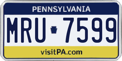 PA license plate MRU7599