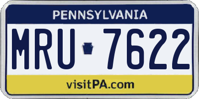PA license plate MRU7622