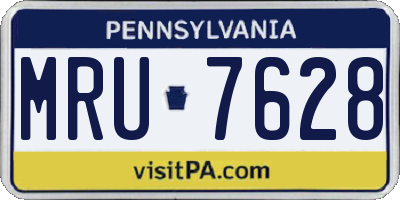PA license plate MRU7628