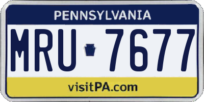 PA license plate MRU7677