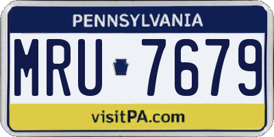 PA license plate MRU7679