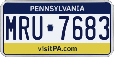 PA license plate MRU7683