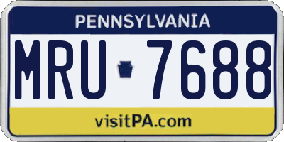 PA license plate MRU7688
