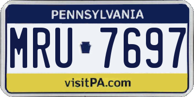 PA license plate MRU7697