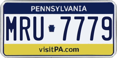 PA license plate MRU7779