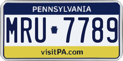 PA license plate MRU7789